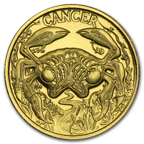 1/10 oz Gold Proof Round - Zodiac Skull Series (Cancer) 1/10 oz Gold Proof Round - Zodiac Skull Series (Cancer)